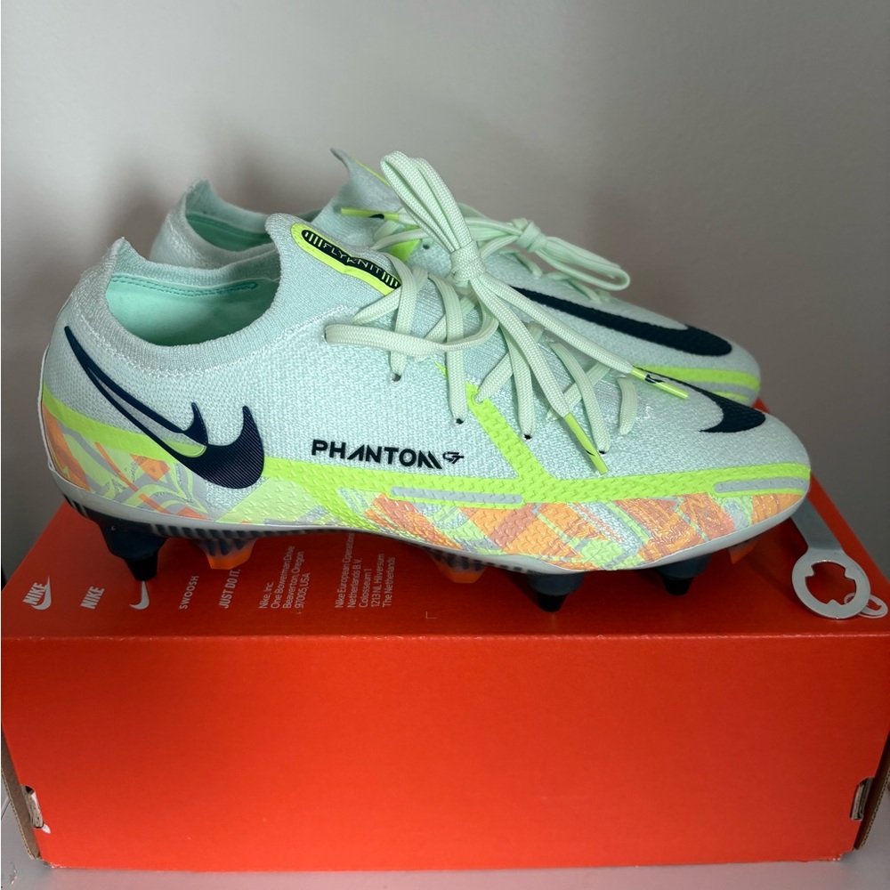 Nike Phantom GT2 Elite SG-PRO AC Barely Green Cleats DC0753-344 Mens 5.5/WMNS 7